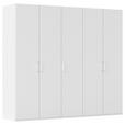 DREHTÜRENSCHRANK 251/223/60 cm,  in Weiß, 5-türig  - Weiß, Design, Holzwerkstoff/Kunststoff (251/223/60cm) - Novel