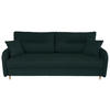 SCHLAFSOFA Flachgewebe Grün  - Schwarz/Naturfarben, Design, Holz/Kunststoff (206/88/93cm) - MID.YOU