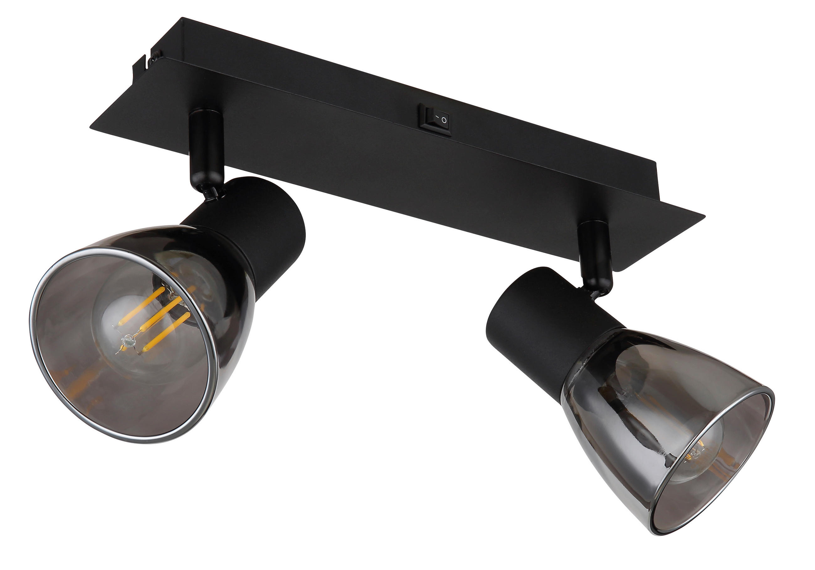 STRAHLER Claude 25/7/15,5 cm   - Schwarz, Design, Glas/Metall (25/7/15,5cm) - Globo