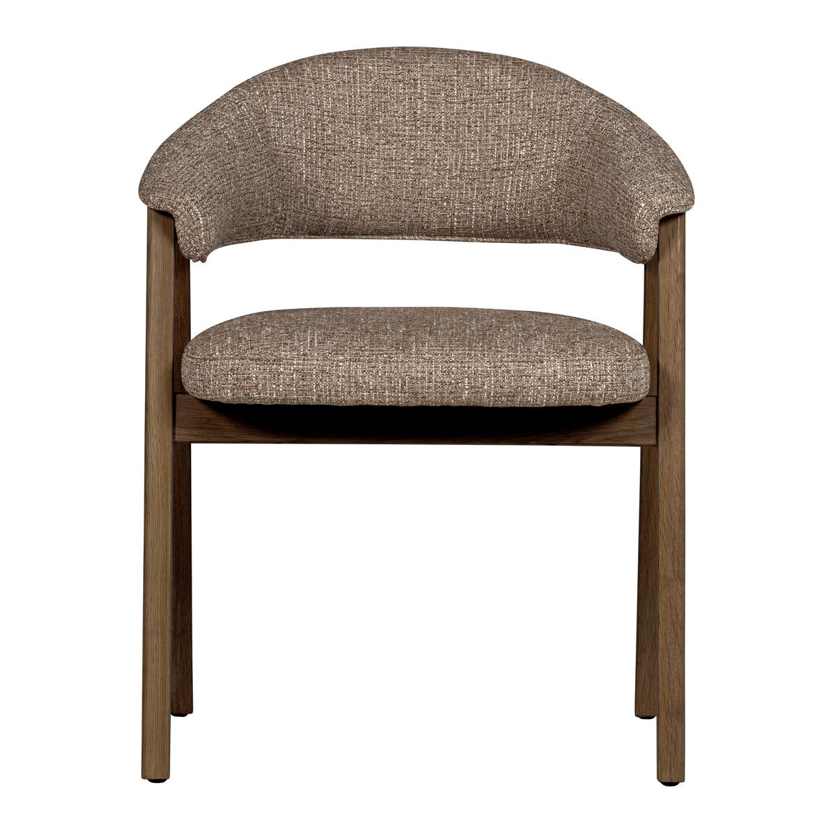 ARMLEHNSTUHL-SET 2 Stück  in Webstoff  - Braun, MODERN, Holz/Textil (60/77/60cm) - Livetastic
