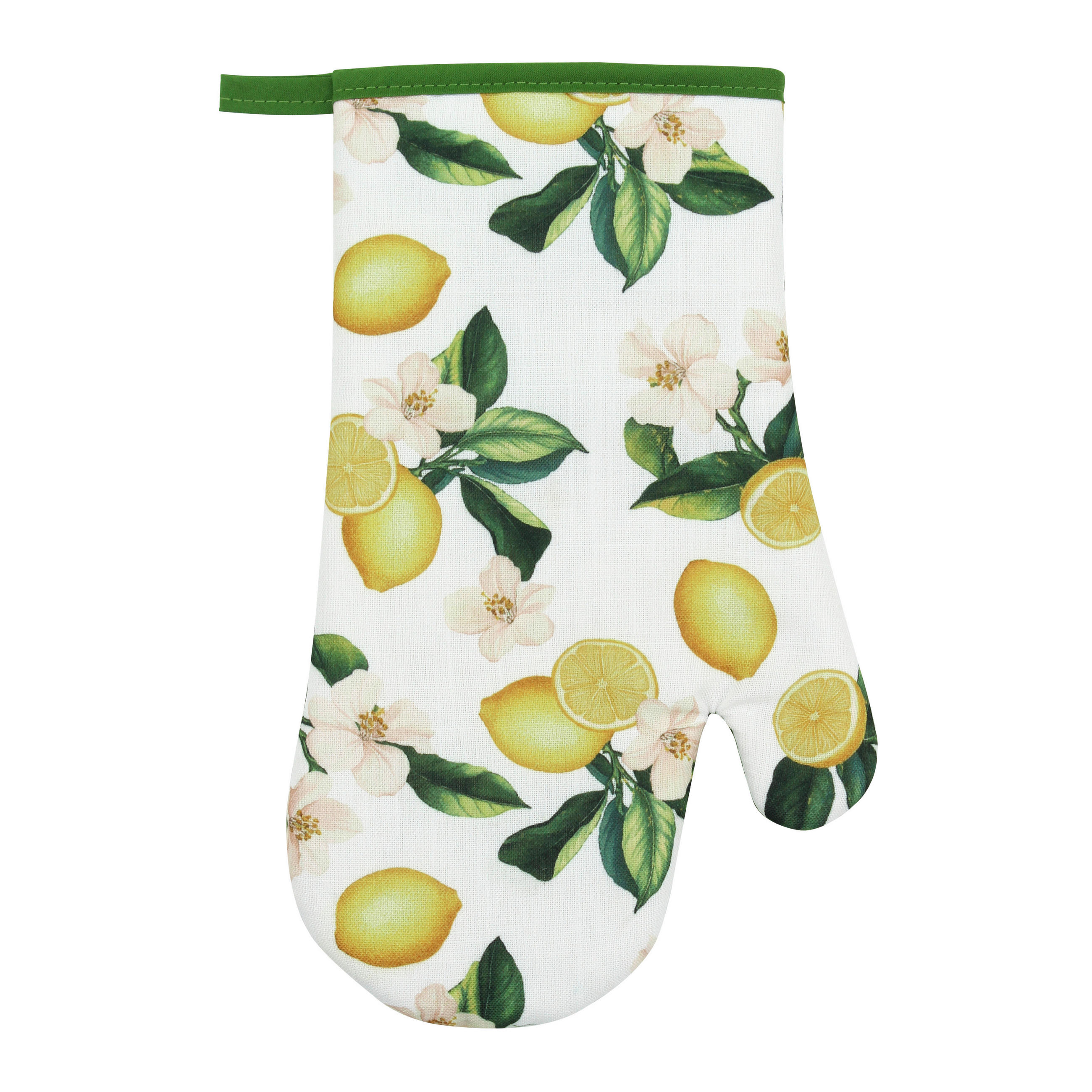 EDÉNYFOGÓ KESZTYŰ sárga, zöld  - sárga/zöld, Basics, textil (30/18/1cm)