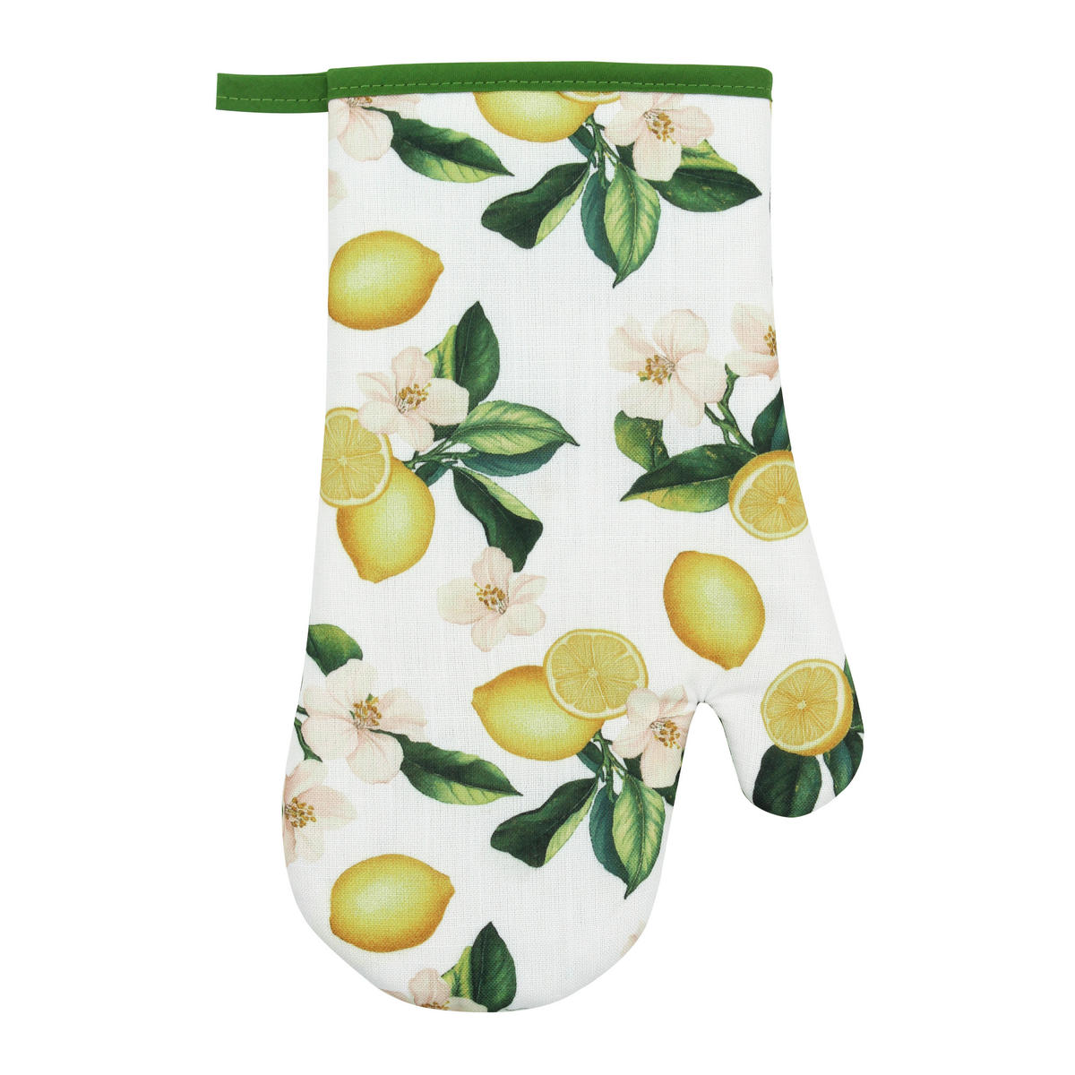 EDÉNYFOGÓ KESZTYŰ sárga, zöld  - sárga/zöld, Basics, textil (30/18/1cm)