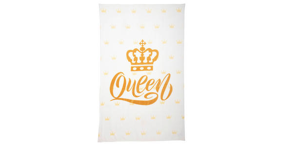 Kuscheldecke Queen - Goldfarben/Weiß, MODERN, Textil (130/180cm) - Luca Bessoni