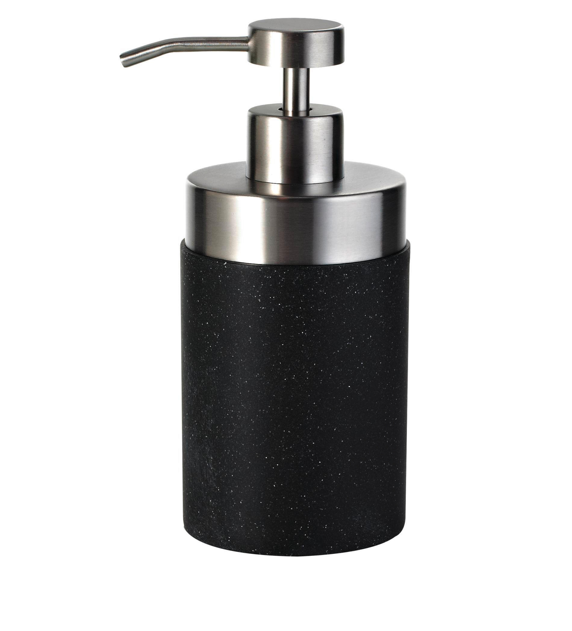 SEIFENSPENDER Metall, Kunststoff  - Schwarz, Basics, Kunststoff/Metall (7,5/16,5/7,5cm) - Sadena