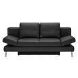 SCHLAFSOFA in Echtleder  - Chromfarben, Design, Leder/Metall (200/85/90cm) - Novel