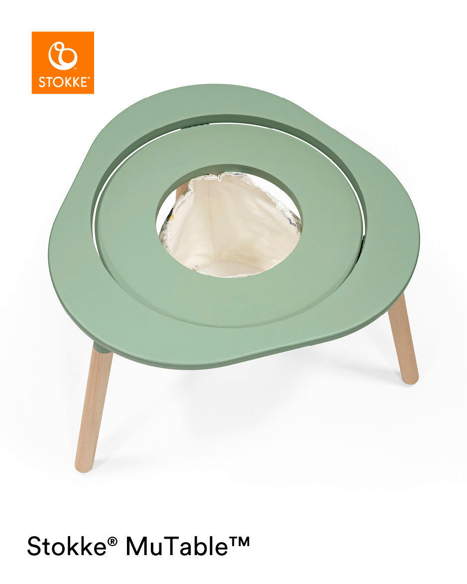 Thumbnail - Stokke Aufbewahrungstasche MuTable, Weiß, Gelb, Blau, Textil, Wolken, 27x32x50 cm, Spielzeug, Spielzeugkisten