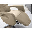RELAXSESSEL in Leder Grau  - Schwarz/Grau, Design, Leder/Metall (71/112/83cm) - Dieter Knoll