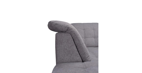 ECKSOFA Dunkelbraun Chenille Bettkasten, Schlaffunktion, Rücken echt, Kopfteilverstellung, Liegefläche im Originalstoff  - Chromfarben/Dunkelbraun, KONVENTIONELL, Kunststoff/Textil (205/260cm) - Carryhome