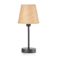 TISCHLEUCHTE 15/32 cm   - Eichefarben/Schwarz, KONVENTIONELL, Textil/Metall (15/32cm)