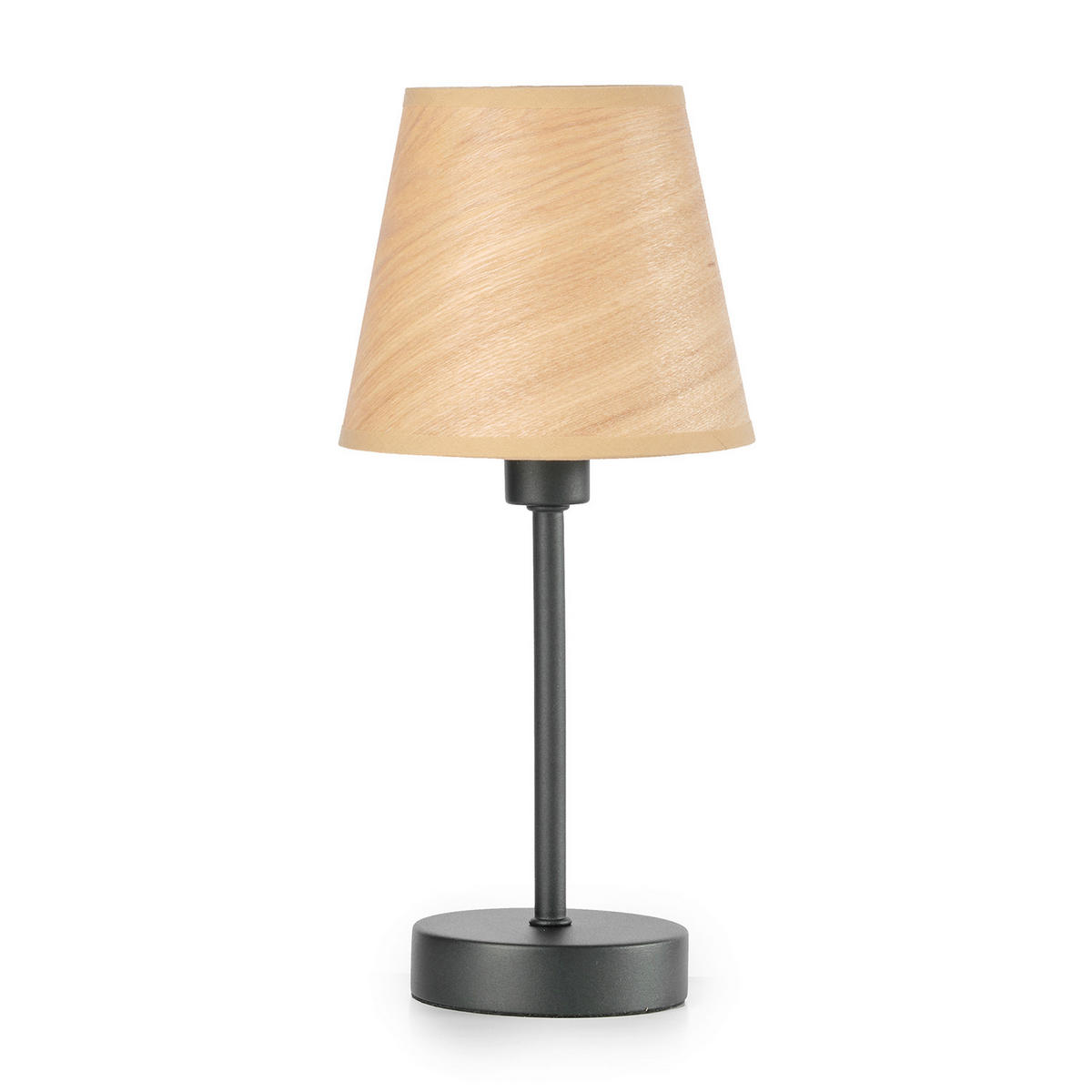 TISCHLEUCHTE 15/32 cm   - Eichefarben/Schwarz, KONVENTIONELL, Textil/Metall (15/32cm)
