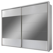 ORMAR S KLIZNIM VRATIMA - bijela/boje aluminija, Design, drvni materijal/plastika (279/215/60cm) - Xora