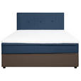 BOXBETT 120/200 cm  in Blau, Grau  - Blau/Schwarz, KONVENTIONELL, Holz/Textil (120/200cm) - Carryhome