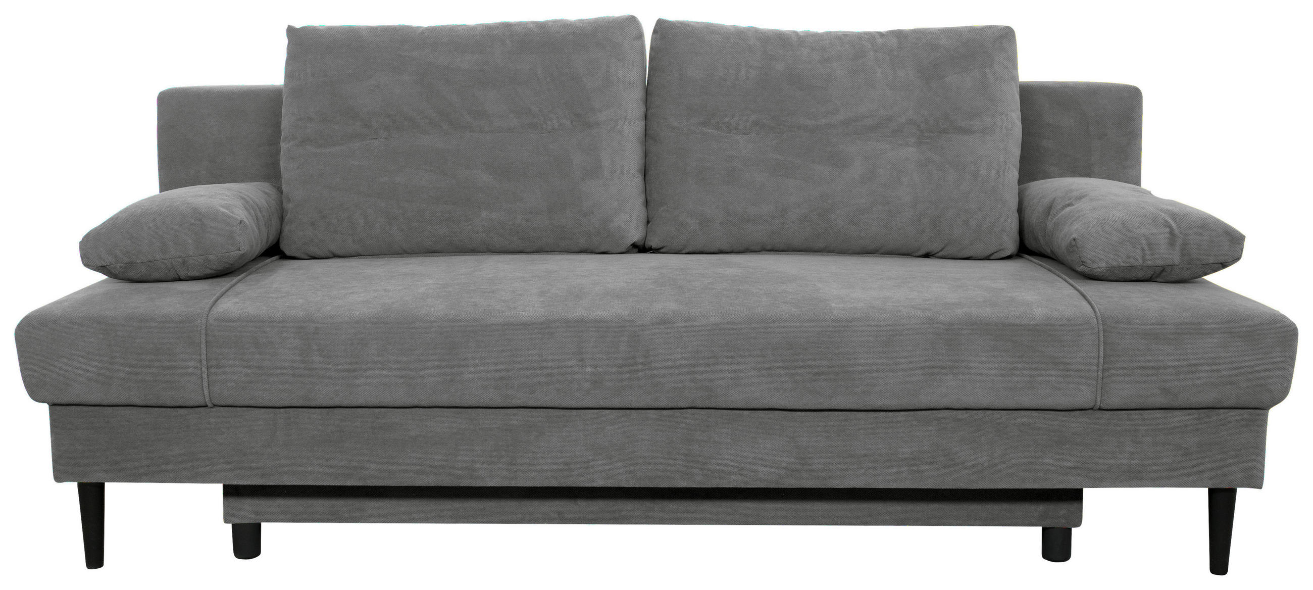SCHLAFSOFA Webstoff Grau  - Schwarz/Grau, KONVENTIONELL, Holz/Kunststoff (199/88/88cm) - Carryhome