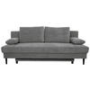 SCHLAFSOFA Webstoff Grau  - Schwarz/Grau, KONVENTIONELL, Holz/Kunststoff (199/88/88cm) - Carryhome