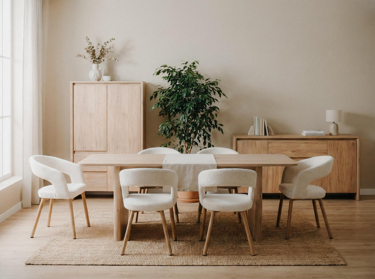 STUHL     - Weiss/Braun, Modern, Textil/Metall (57/78/61cm) - MID.YOU