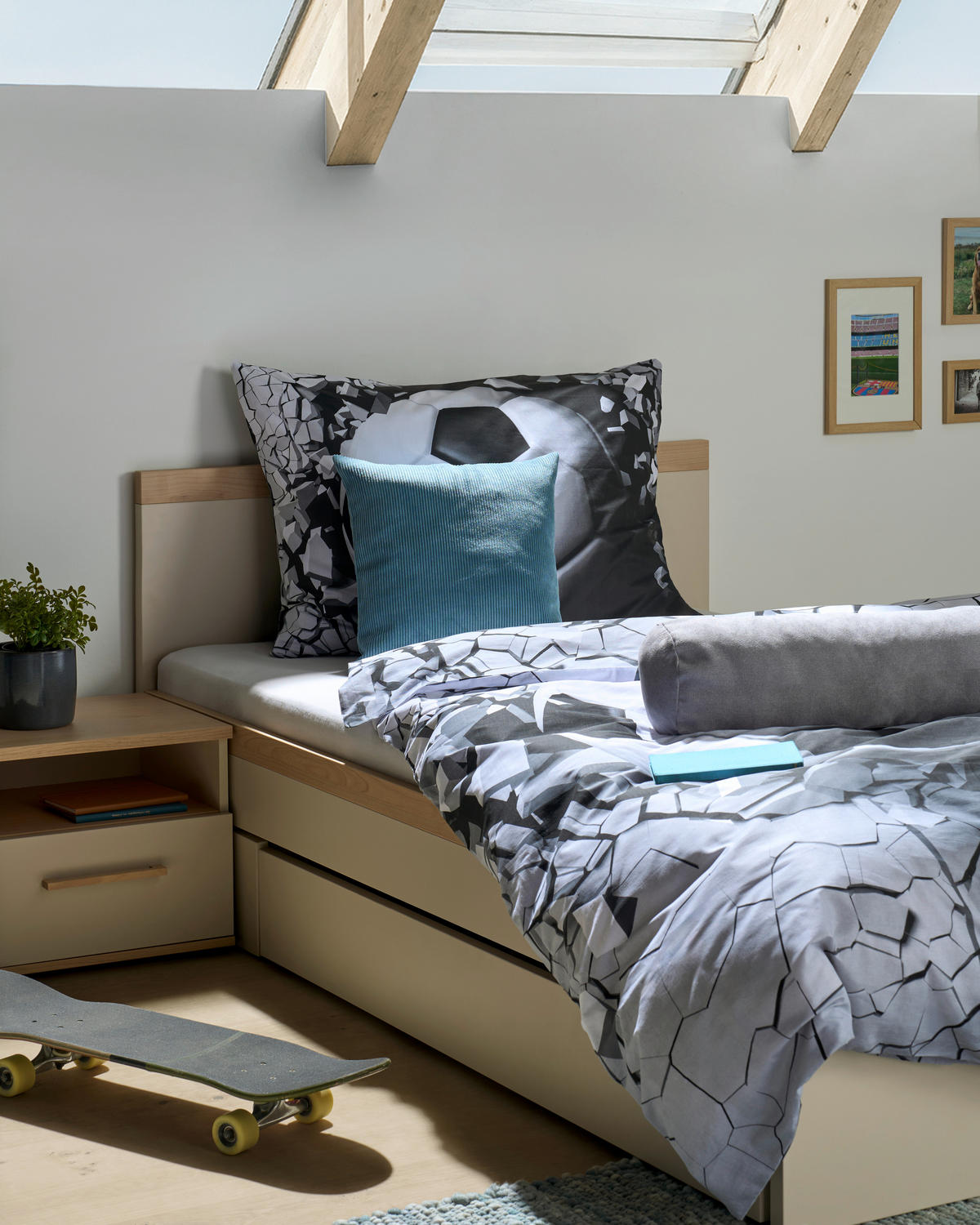 BETT 120/200 cm  in Buchefarben, Beige  - Beige/Buchefarben, KONVENTIONELL, Holzwerkstoff/Kunststoff (120/200cm) - Paidi