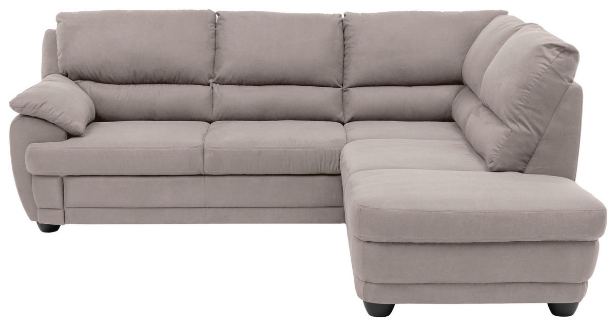 ECKSOFA in Mikrofaser Beige  245/225 cm  - Beige, Design, Kunststoff/Textil (245/225cm) - Livetastic