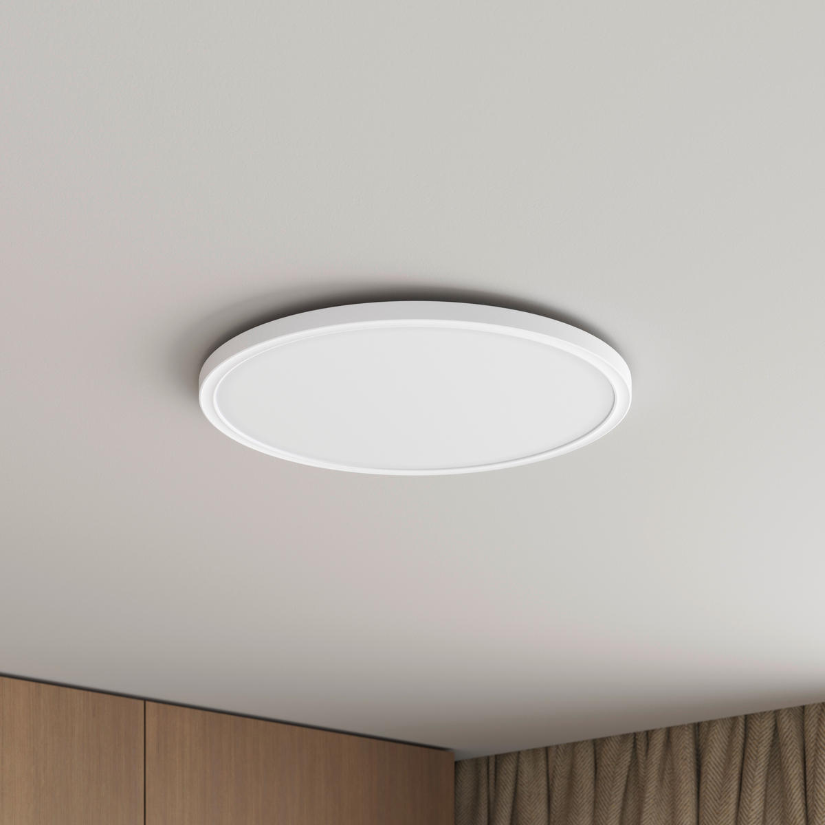 LED-DECKENLEUCHTE Giga 42/2,9 cm   - Weiß, Basics, Kunststoff (42/2,9cm) - Novel