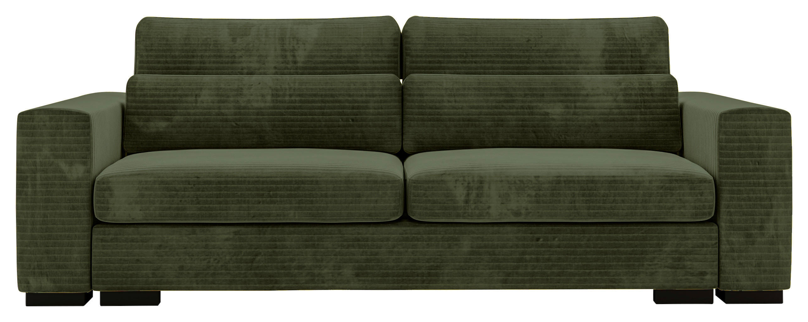 SCHLAFSOFA Flachgewebe Olivgrün  - Schwarz/Olivgrün, Konventionell, Kunststoff/Textil (235/80/120cm) - Carryhome
