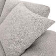 Ecksofa mit Funktion Grau Flachgewebe Zierkissen, Rückenkissen, Bettkasten, Schlaffunktion, Rücken echt, Liegefläche im Originalstoff  - Schwarz/Grau, KONVENTIONELL, Kunststoff/Textil (190/277cm) - Carryhome