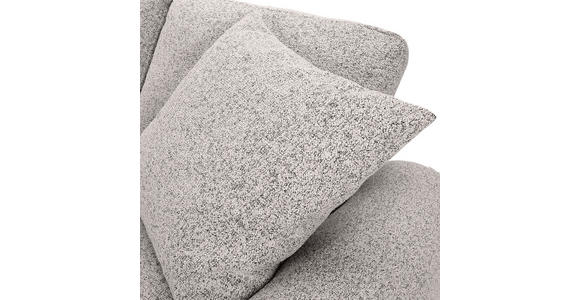 Ecksofa mit Funktion Grau Flachgewebe Zierkissen, Rückenkissen, Bettkasten, Schlaffunktion, Rücken echt, Liegefläche im Originalstoff  - Schwarz/Grau, KONVENTIONELL, Kunststoff/Textil (190/277cm) - Carryhome
