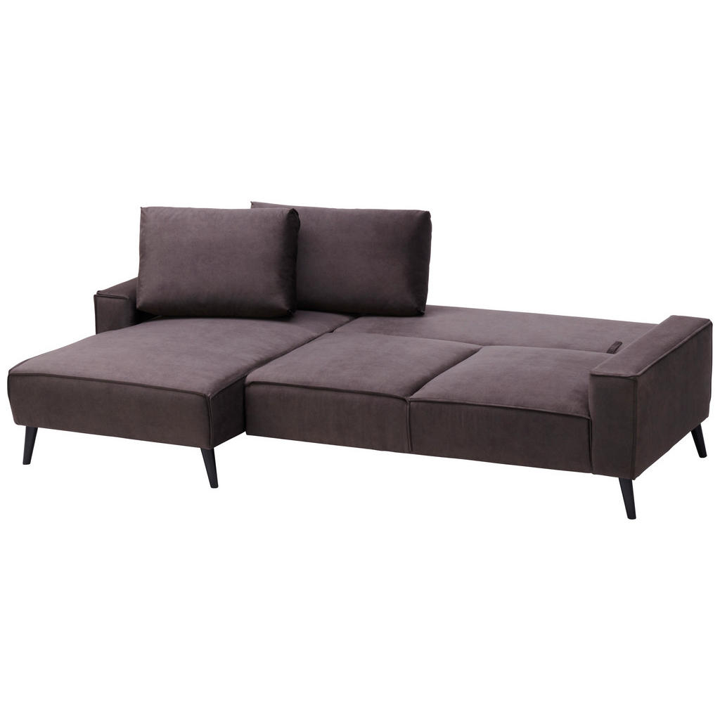 Thumbnail - Carryhome Ecksofa, Taupe, Textil, Buche, massiv, 4-Sitzer, Füllung: Schaumstoff, Ottomane links, L-Form, 260x161 cm, Sto...