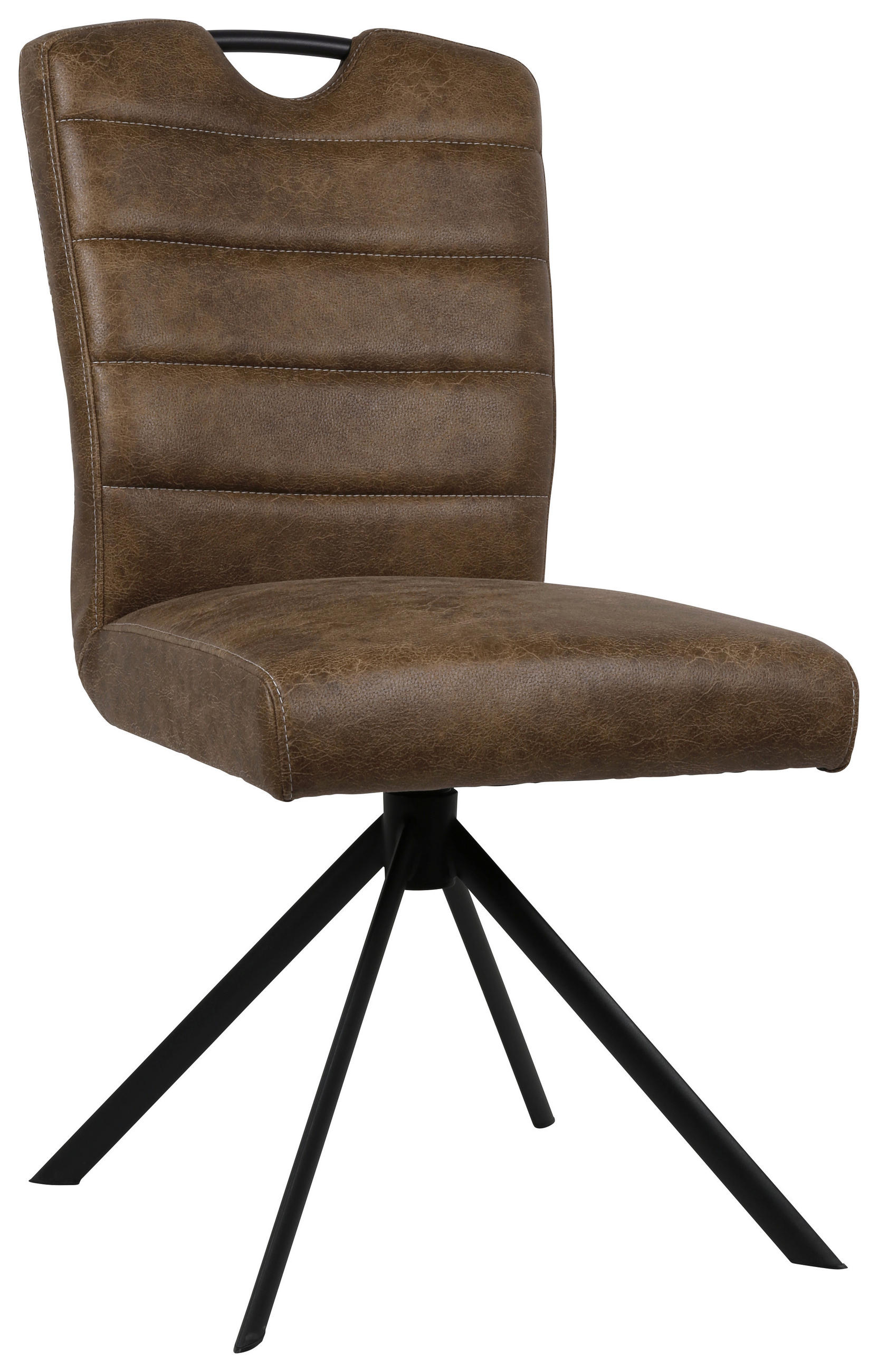 ŽIDLE, hnědá, černá - černá/hnědá, Design, kov/textil (46/92,5/62cm) - Ambia Home