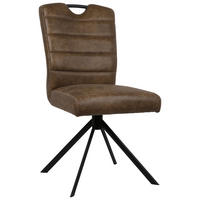 STOLIČKA - hnedá/čierna, Design, kov/textil (46/92,5/62cm) - Ambia Home