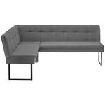 ECKBANK 155/213 cm  in Anthrazit  - Anthrazit/Schwarz, Design, Textil/Metall (155/213cm) - Novel