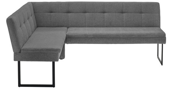 ECKBANK 155/213 cm  in Anthrazit  - Anthrazit/Schwarz, Design, Textil/Metall (155/213cm) - Novel
