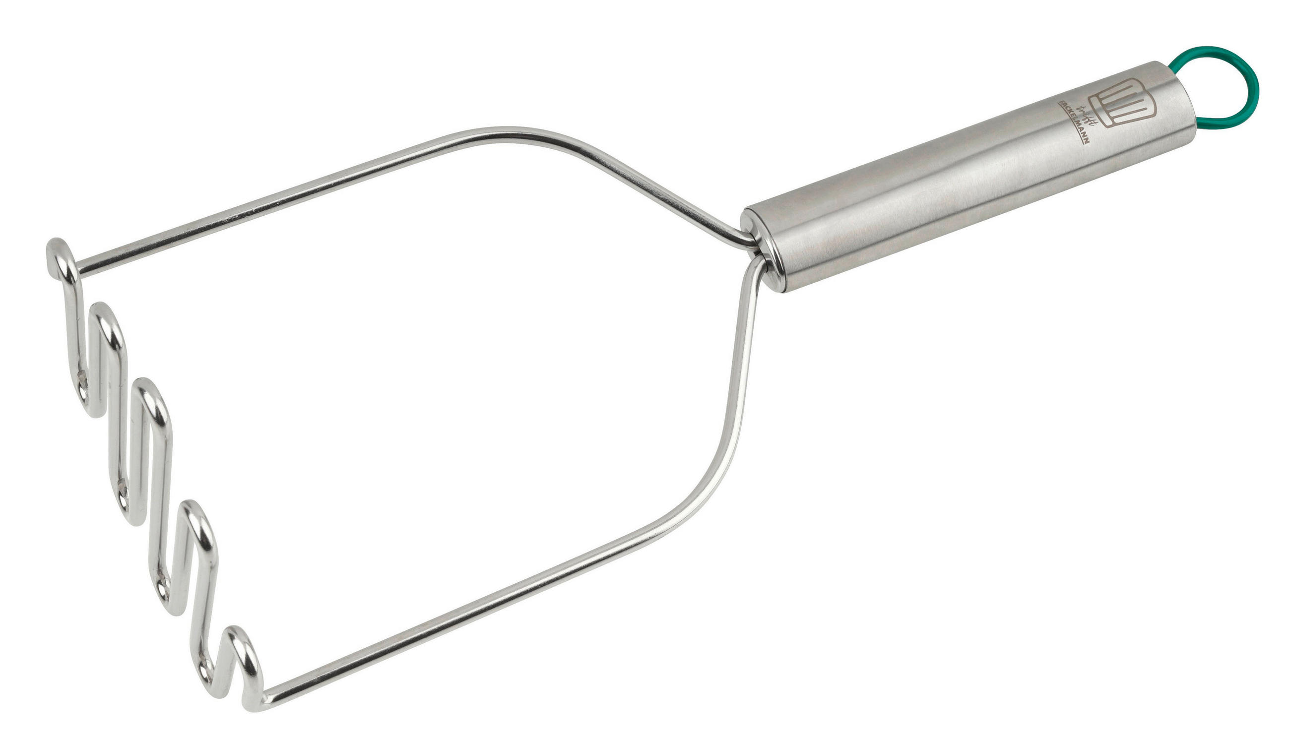 KARTOFFELSTAMPFER  - Silberfarben/Grün, Design, Metall (33cm) - Chefkoch+Fackelmann