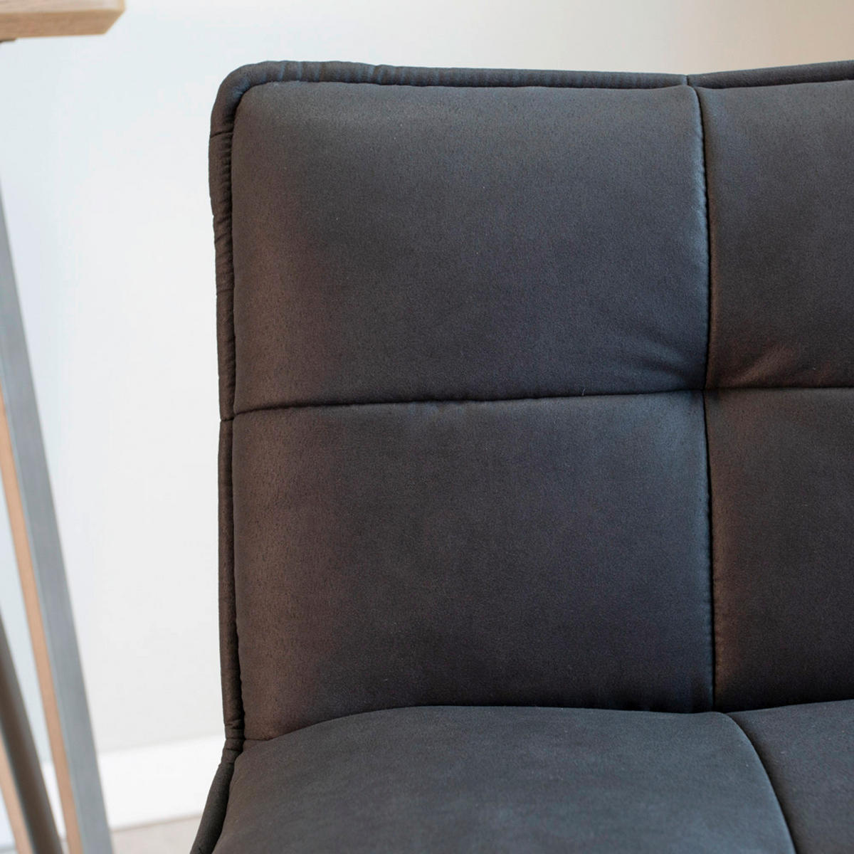 SADA BAROVÝCH STOLIČIEK 2 kus - čierna/antracitová, Konventionell, kov/textil (44/87/50cm) - MID.YOU