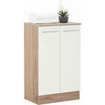 UNTERSCHRANK 50/81/33 cm   - Chromfarben/Eiche San Remo, Design, Holzwerkstoff (50/81/33cm) - Xora