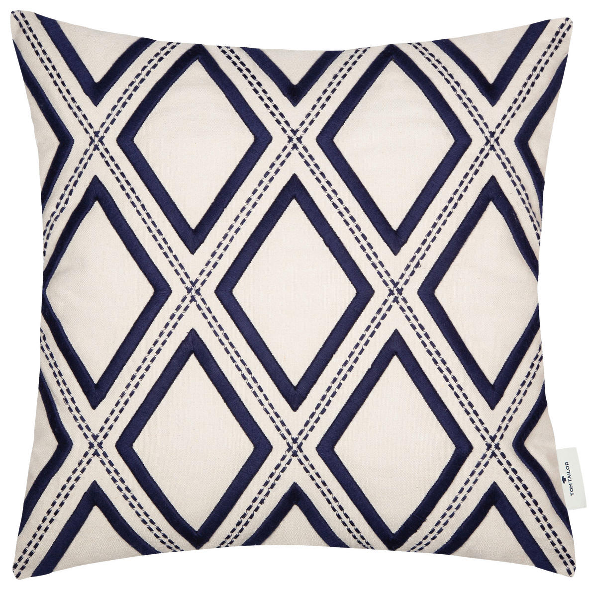 KISSENHÜLLE 3D Rhomubs 45/45 cm  - Beige/Naturfarben, KONVENTIONELL, Textil (45/45cm) - Tom Tailor