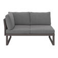 2-SITZER-SOFA in Webstoff Anthrazit, Hellgrau, Dunkelgrau  - Dunkelgrau/Anthrazit, Design, Textil/Metall (134/74/76cm) - Dieter Knoll