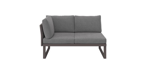 2-SITZER-SOFA in Webstoff Anthrazit, Hellgrau, Dunkelgrau  - Dunkelgrau/Anthrazit, Design, Textil/Metall (134/74/76cm) - Dieter Knoll