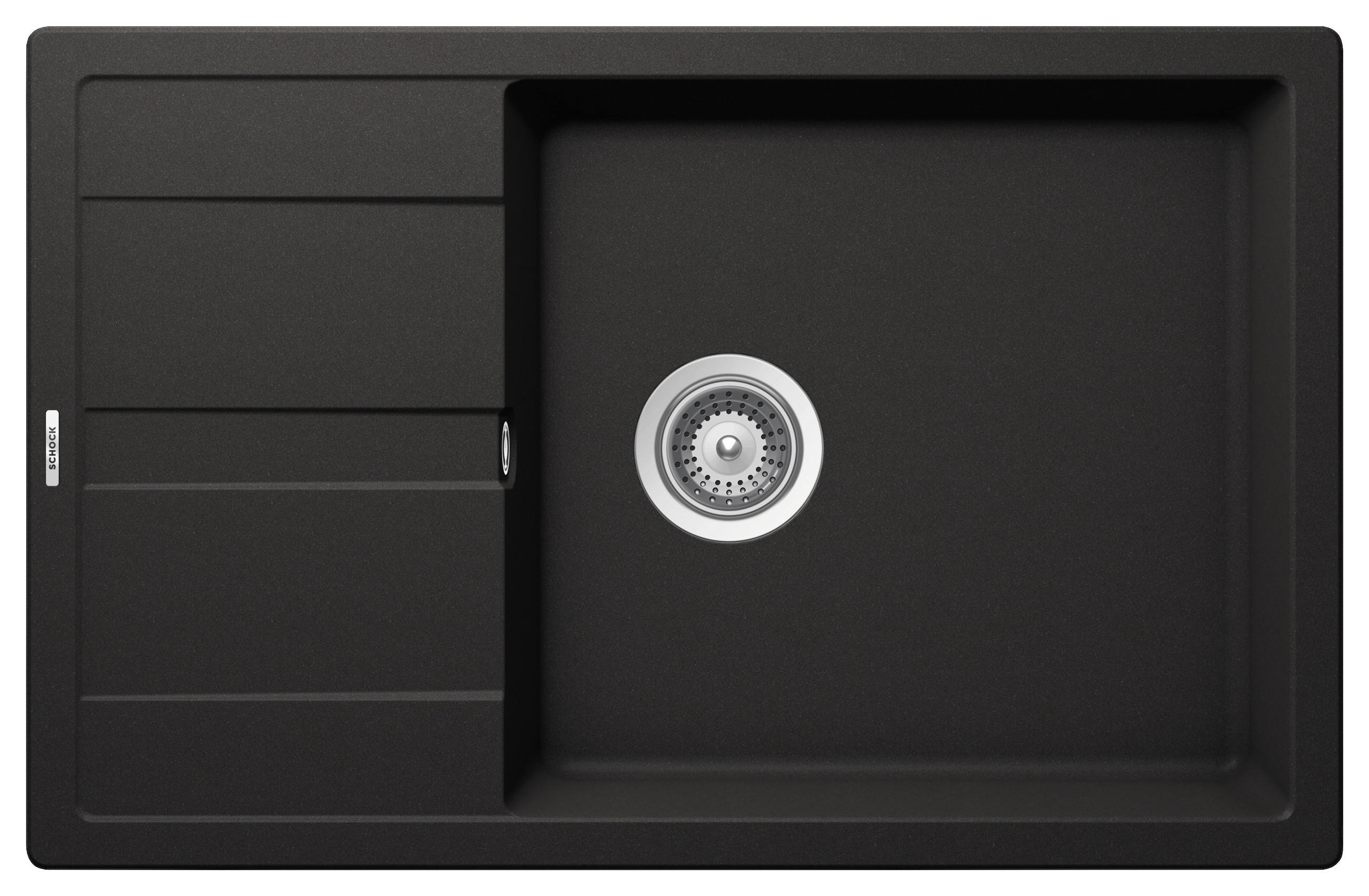 SPÜLE MAND100LSAGNE  - Schwarz, Basics, Stein (78,0/30,4/50,0cm) - Schock