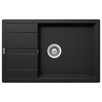 SPÜLE MAND100LSAGNE  - Schwarz, Basics, Stein (78,0/30,4/50,0cm) - Schock
