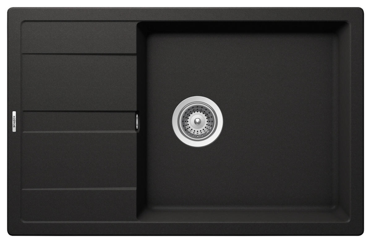 SPÜLE MAND100LSAGNE  - Schwarz, Basics, Stein (78,0/30,4/50,0cm) - Schock