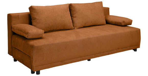 SCHLAFSOFA in Chenille Rostfarben  - Rostfarben/Schwarz, KONVENTIONELL, Kunststoff/Textil (201/72/98cm) - Carryhome