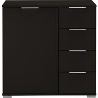 KOMODA, barve grafita  - barve kroma/barve aluminija, Design, kovina/umetna masa (81/83/41cm) - Carryhome