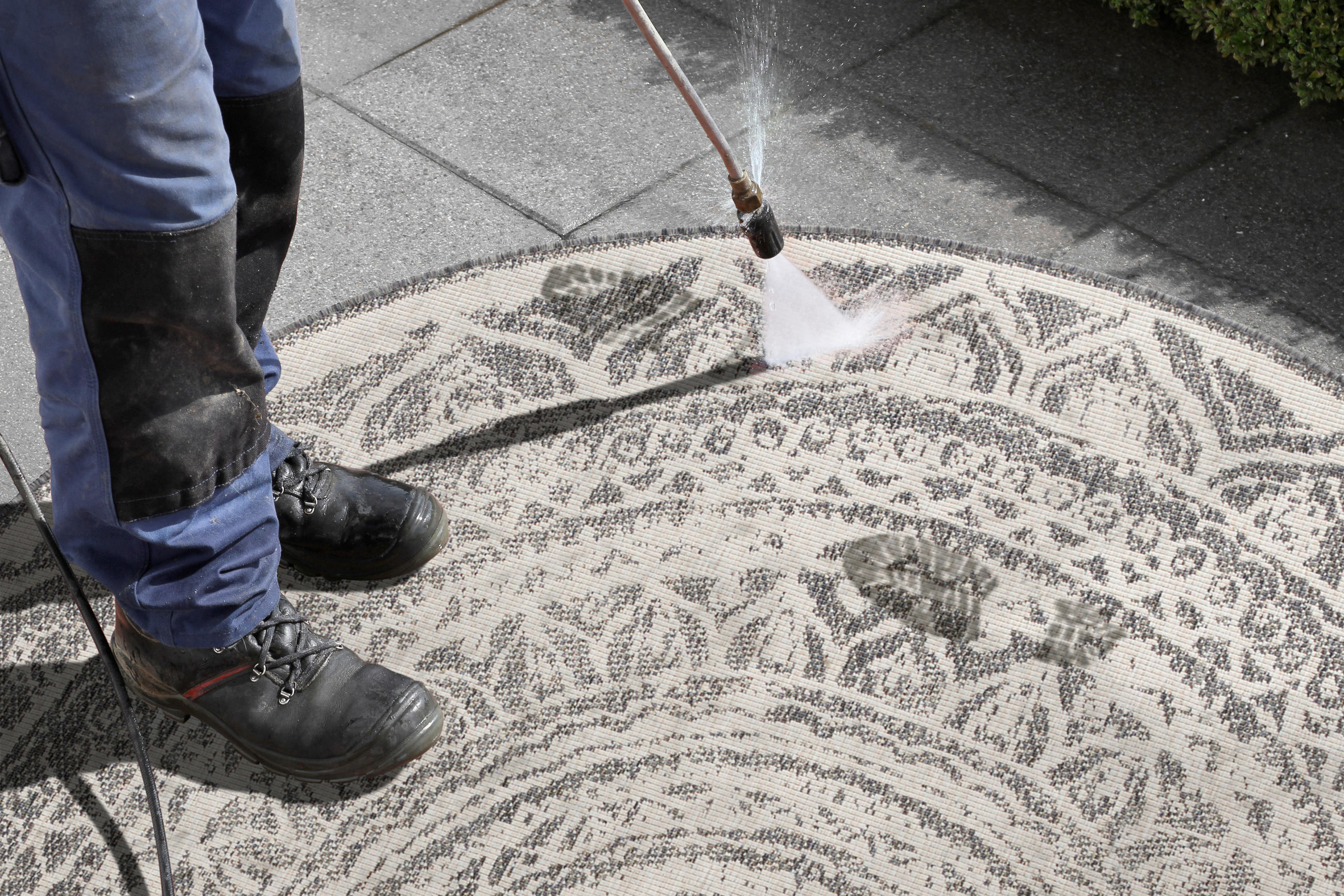 OUTDOORTEPPICH 200 cm Twin Supreme Grau, Creme  - Creme/Grau, Basics, Kunststoff (200cm) - Hanse Home