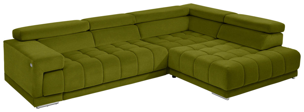 Freisteller von Beldomo Speed ECKSOFA Grün Mikrofaser.