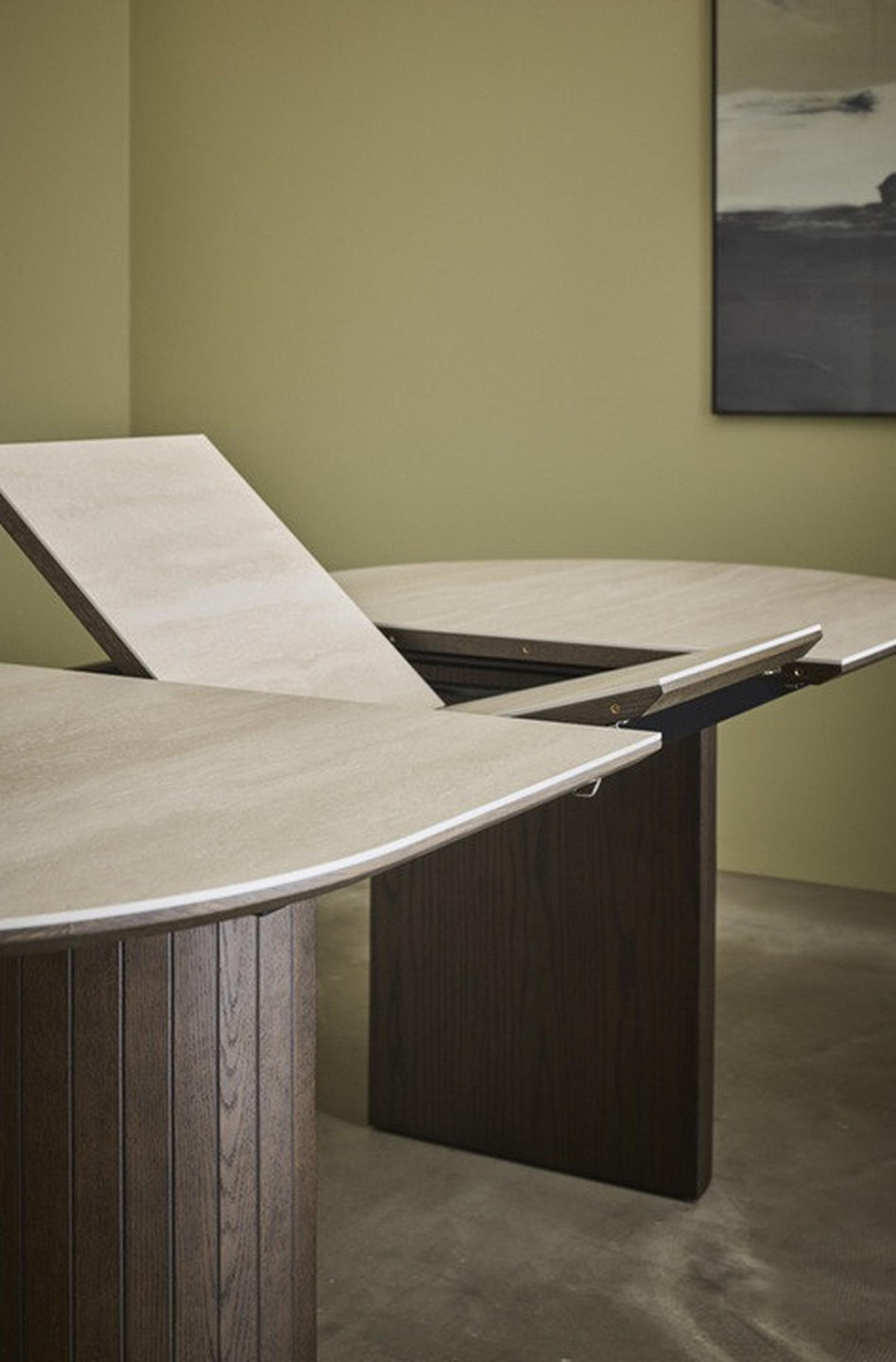 MATBORD sandfärgad, mörkbrun oval  utdragbar  - sandfärgad/mörkbrun, Design, trämaterial/trä (190-235/100/74cm) - Best Price