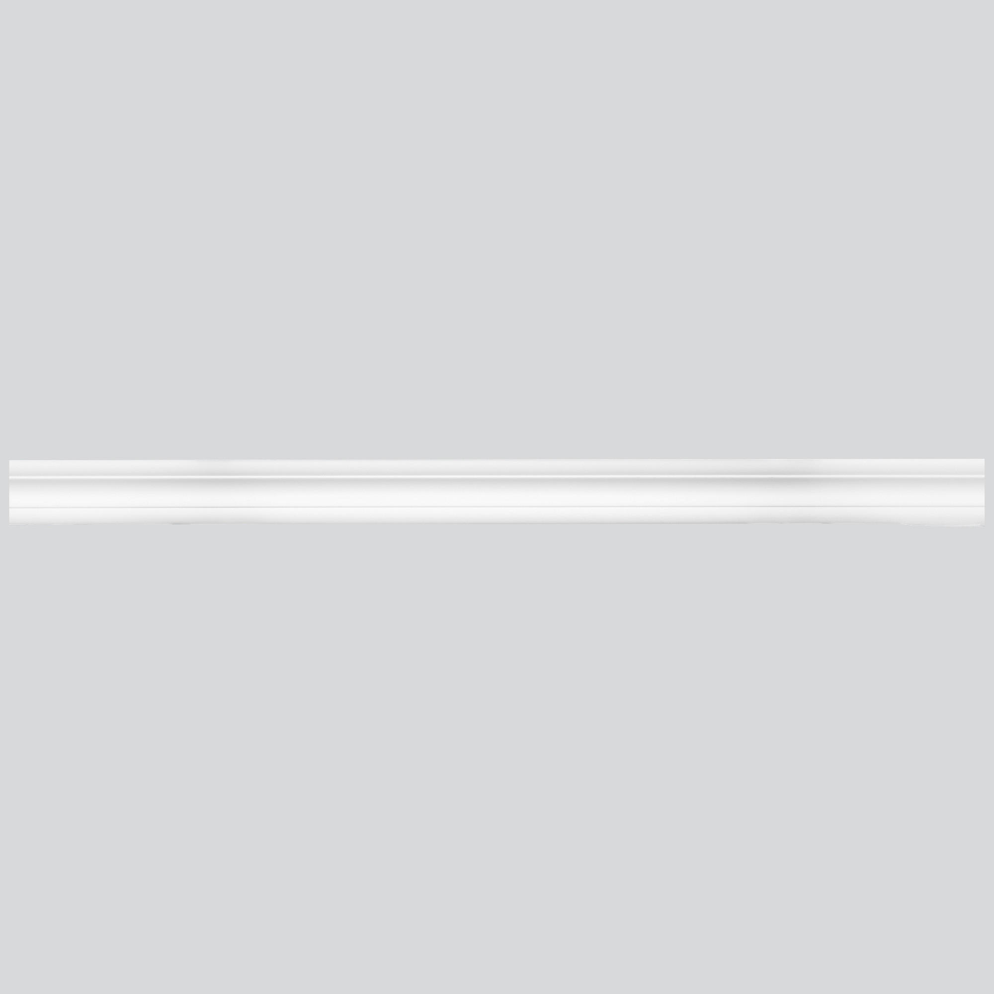 ZIERLEISTE 200/3/3 cm Weiß Kunststoff  - Weiß, MODERN, Kunststoff (200/3/3cm)