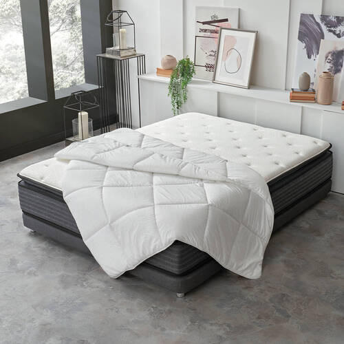 BETTDECKE - Weiß, Basics, Textil (200/200/3cm) - Yatas