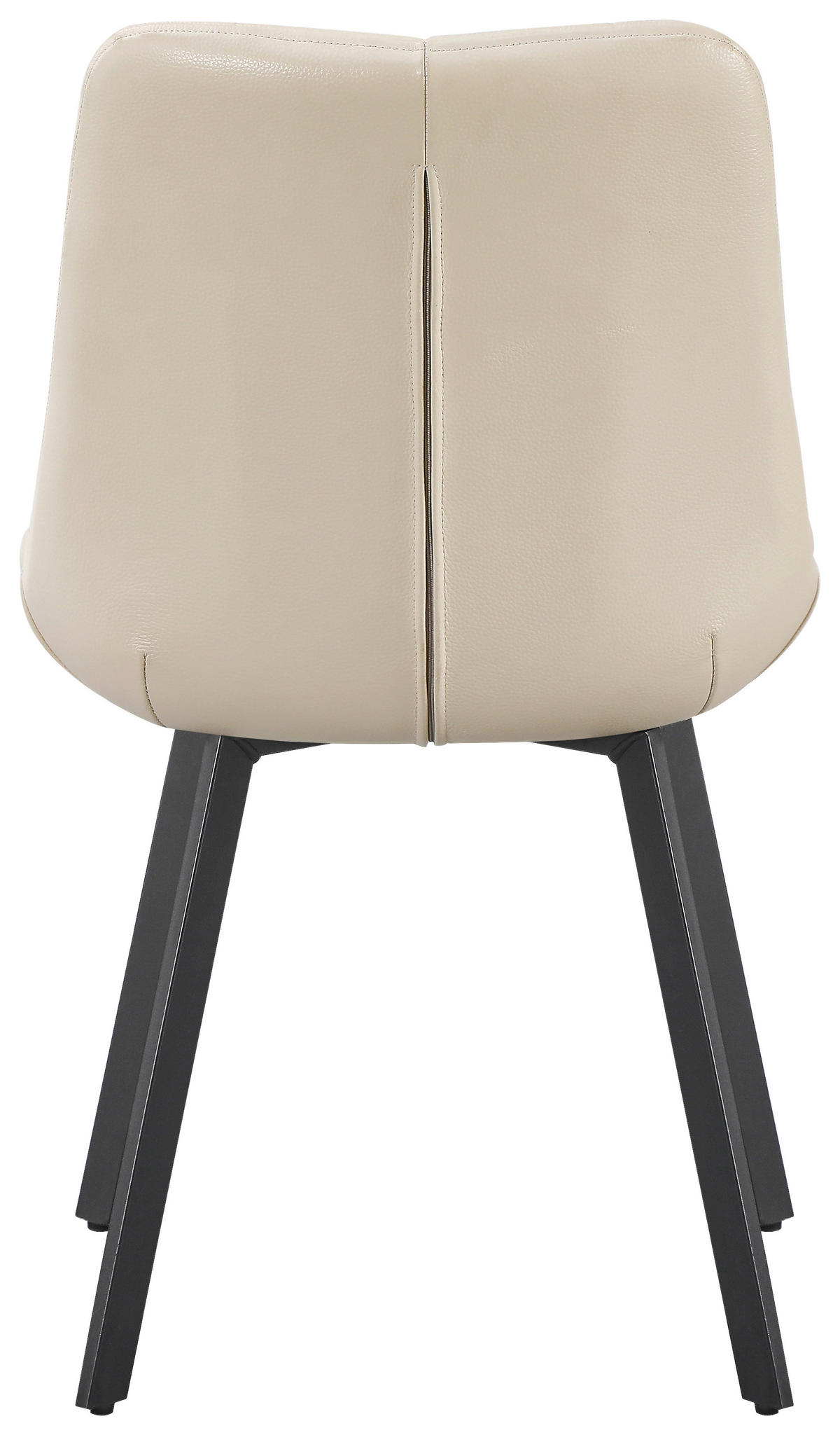 ČETVERONOŽNA STOLICA  crna, bež  metal, koža      - bež/crna, Moderno, koža/metal (51/88/62cm) - Livetastic