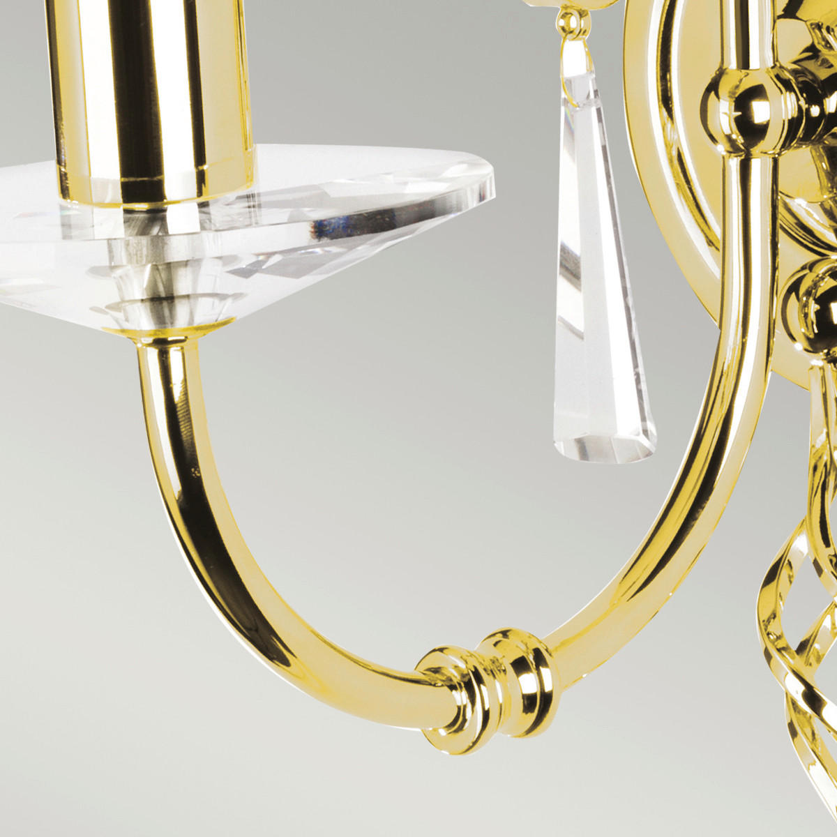 VÄGGLAMPA Elstead 10/22 cm   - mässingsfärgad, Klassisk, metall/glas (10/22cm) - Elstead Lighting