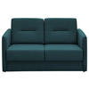 SCHLAFSOFA  in Mikrofaser Blau  - Blau/Schwarz, KONVENTIONELL, Kunststoff/Textil (147/89/87cm) - Livetastic