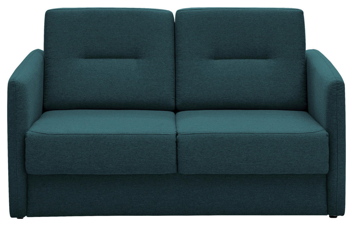 SCHLAFSOFA  in Mikrofaser Blau  - Blau/Schwarz, KONVENTIONELL, Kunststoff/Textil (147/89/87cm) - Livetastic